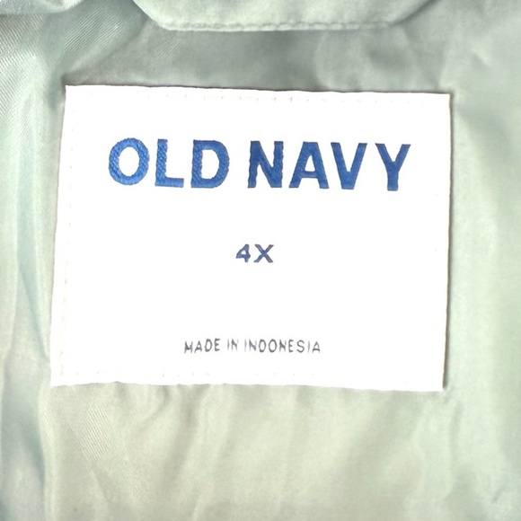 NWT OLD NAVY Quilted Light Sage Blue Puffer Vest in Underwater Size 4X - Picture 10 of 13